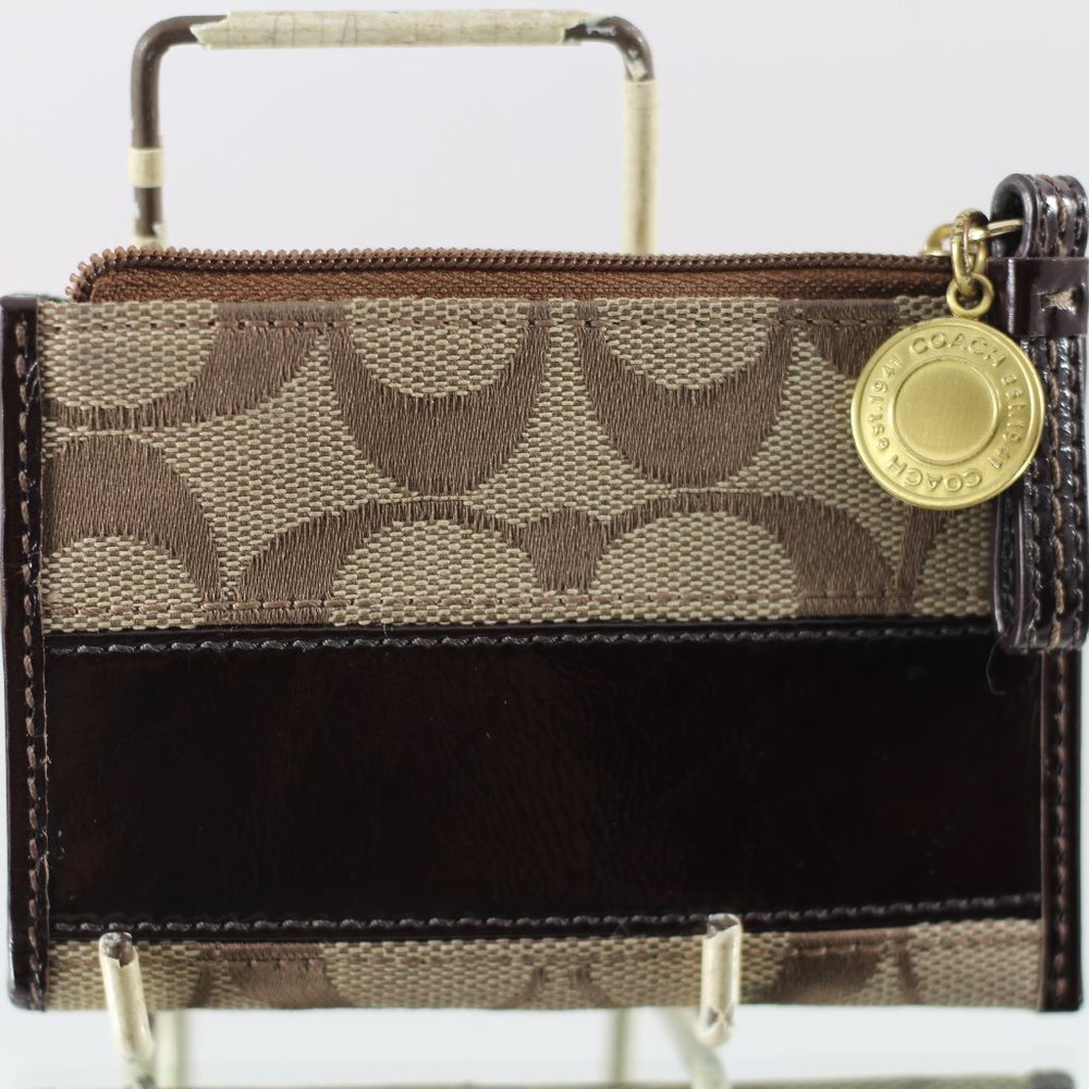 Brown Coach change purse/cards - keys